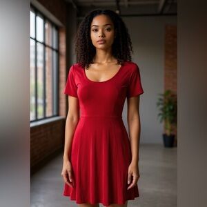 Stretchy Y2K Red Women's Dress